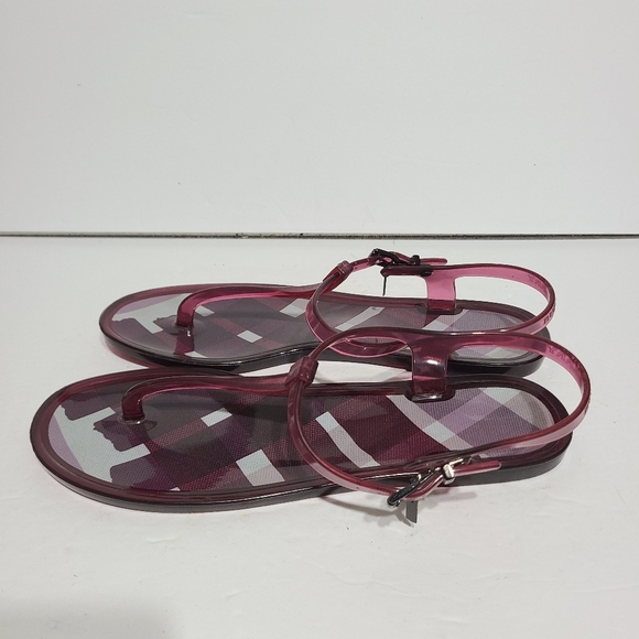B6 Burberry Women’s Strappy Sandals – Size 41 / 10 – Excellent Condition Purple - Picture 1 of 7